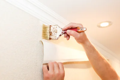 Pose de papier peint à Linthes — revêtements muraux et toiles de verre